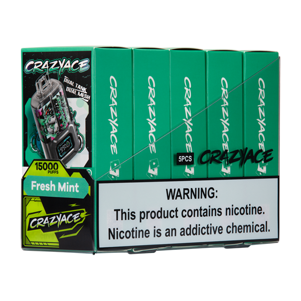 BUY 1 GET 1 FREE Fresh Mint Crazy Ace B15000 | Vape Amazon India