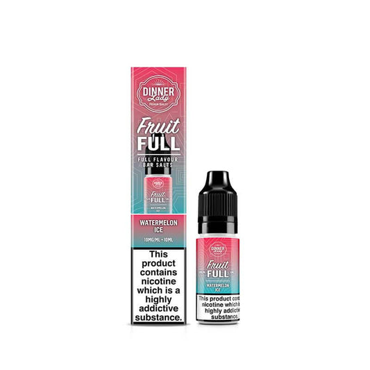 Dinner Lady Fruit Full Watermelon Ice 10ml Nic Salt E-Liquid