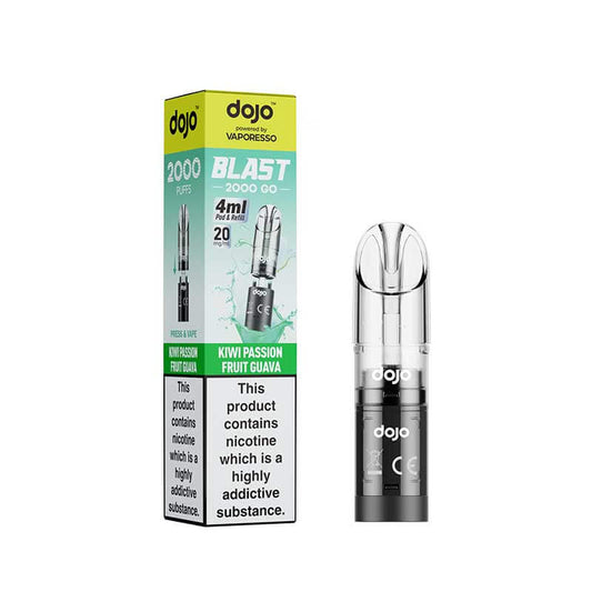 Vaporesso DOJO Blast 2000 Go Kiwi Passionfruit Guava Prefilled Pod & Refill