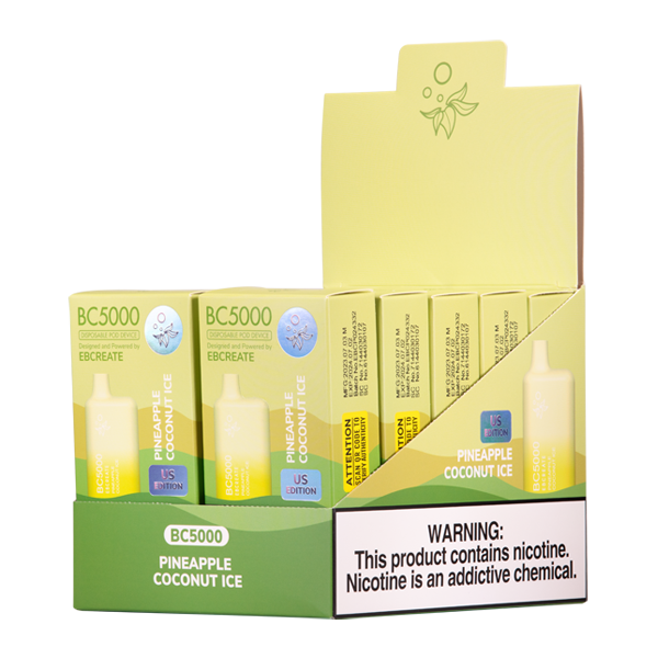 BUY 1 GET 1 FREE Pineapple Coconut Ice BC5000 | Vape Amazon India