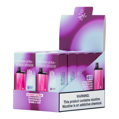 BUY 1 GET 1 FREE Strawberry Watermelon Bubble Gum BC5000 Ultra | Vape Amazon India