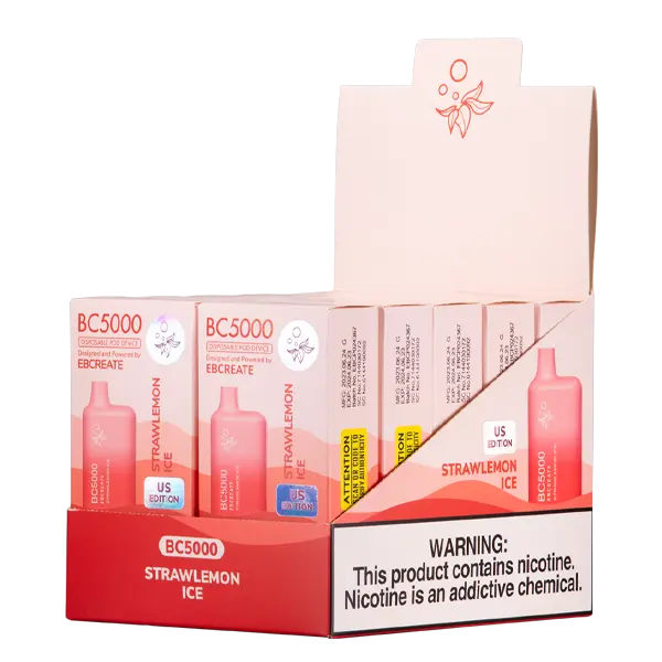 BUY 1 GET 1 FREE Strawlemon Ice BC5000 | Vape Mumbai India EBCREATE