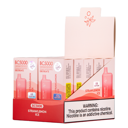 BUY 1 GET 1 FREE Strawlemon Ice BC5000 | Vape Amazon India