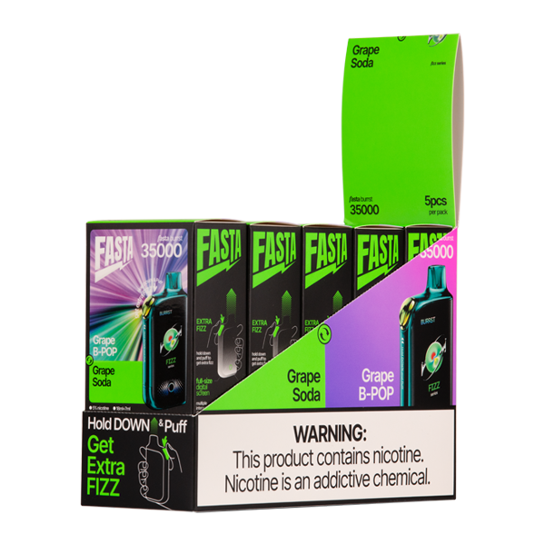 BUY 1 GET 1 FREE Grape B-Pop / Grape Soda FASTA Burrst 35000 | Vape Amazon India