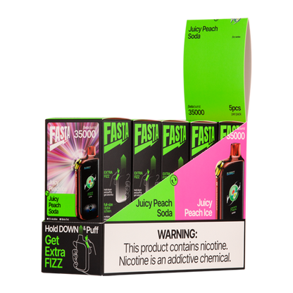BUY 1 GET 1 FREE Juicy Peach Ice / Juicy Peach Soda FASTA Burrst 35000 | Vape Amazon India