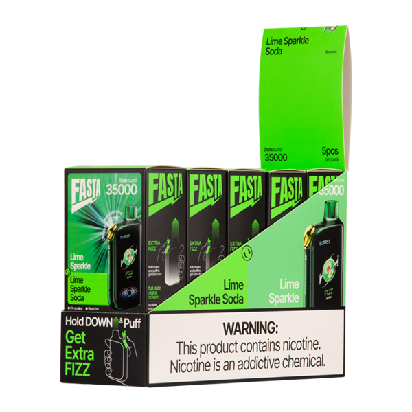 BUY 1 GET 1 FREE Lime-Sparkle / Lime Sparkle Soda FASTA Burrst 35000 | Vape Amazon India