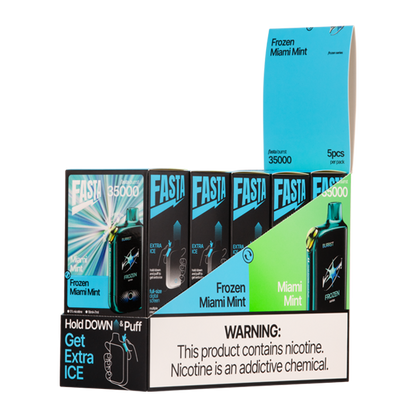 BUY 1 GET 1 FREE Miami Mint / Frozen Miami Mint FASTA Burrst 35000 | Vape Amazon India
