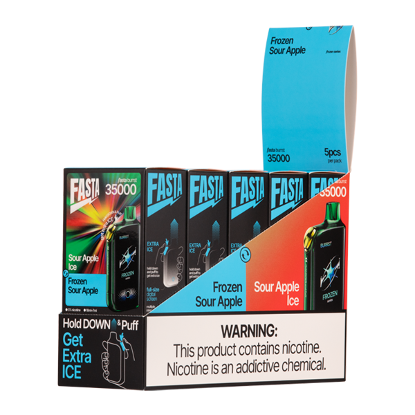 BUY 1 GET 1 FREE Sour Apple Ice / Frozen Sour Apple FASTA Burrst 35000 | Vape Amazon India