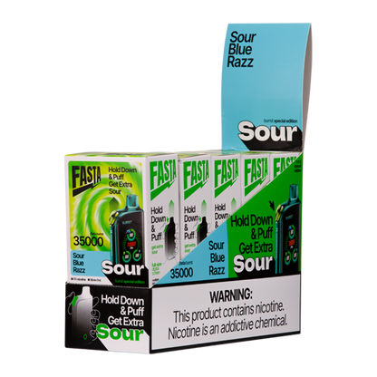 BUY 1 GET 1 FREE Sour Blue Razz FASTA Burrst 35000 (Sour Edition) | Vape Amazon India
