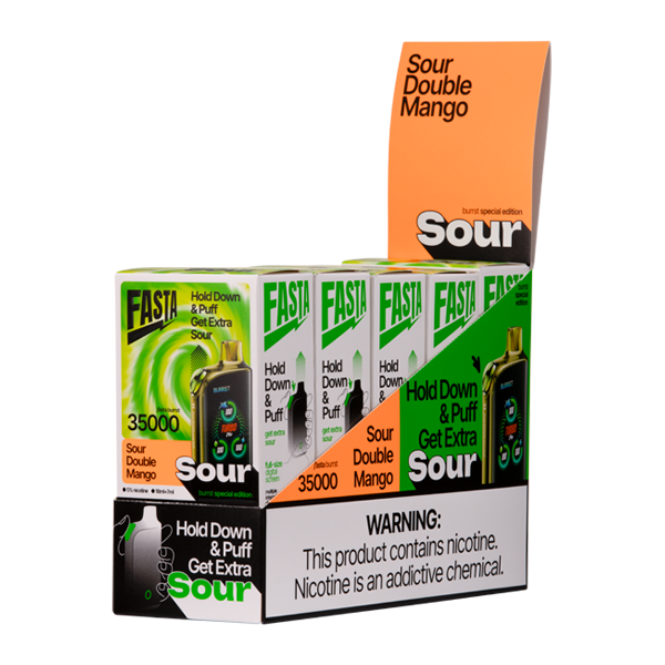 BUY 1 GET 1 FREE Sour Double Mango FASTA Burrst 35000 (Sour Edition) | Vape Amazon India