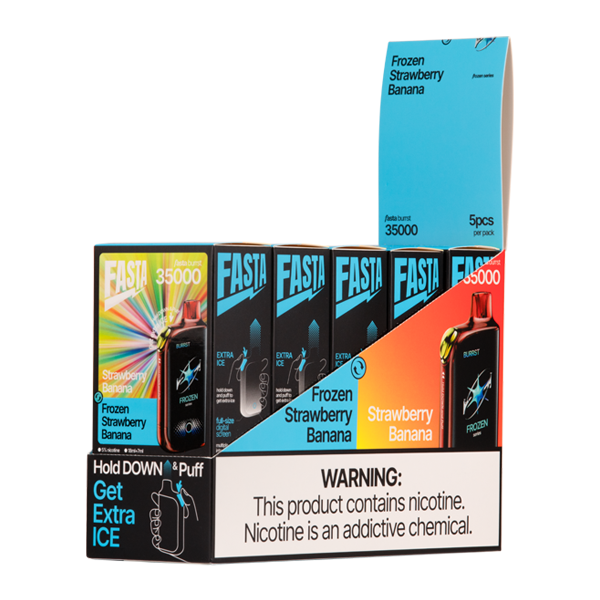 BUY 1 GET 1 FREE Strawberry Banana / Frozen Strawberry Banana FASTA Burrst 35000 | Vape Amazon India