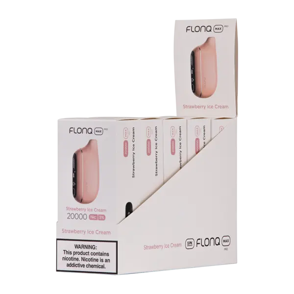 BUY 1 GET 1 FREE Strawberry Ice Cream FLONQ Max Pro | Vape Mumbai India Flonq