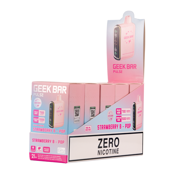 Strawberry B-Pop Geek Bar Pulse (Nicotine-Free)