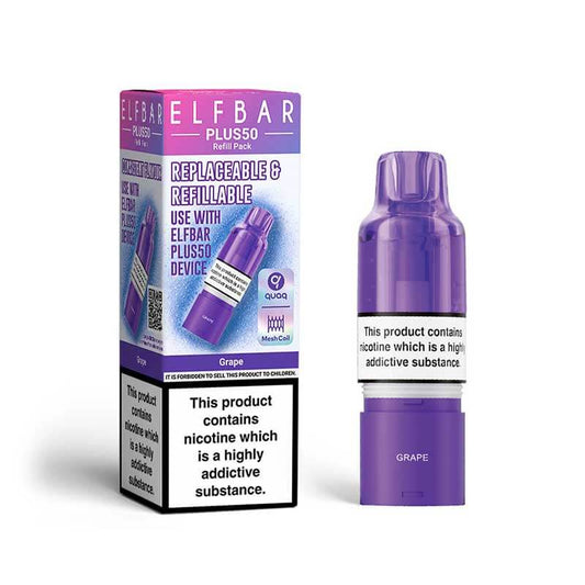 Elf Bar Plus50 Grape Prefilled Pod + Refill