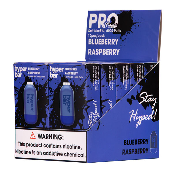 BUY 1 GET 1 FREE Blueberry Raspberry Hyper Bar Pro 6000 | Vape Amazon India