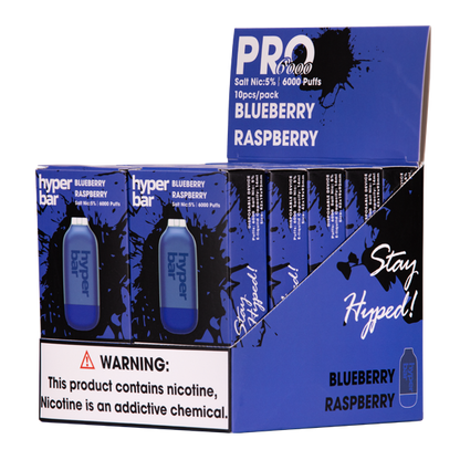 BUY 1 GET 1 FREE Blueberry Raspberry Hyper Bar Pro 6000 | Vape Amazon India