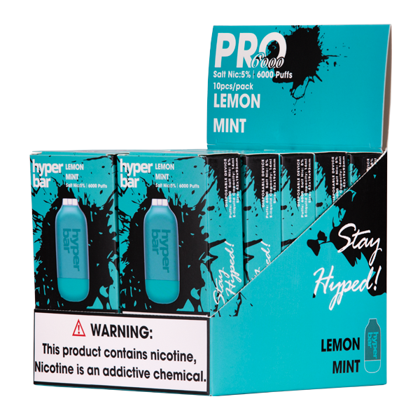 BUY 1 GET 1 FREE Lemon Mint Hyper Bar Pro 6000 | Vape Amazon India