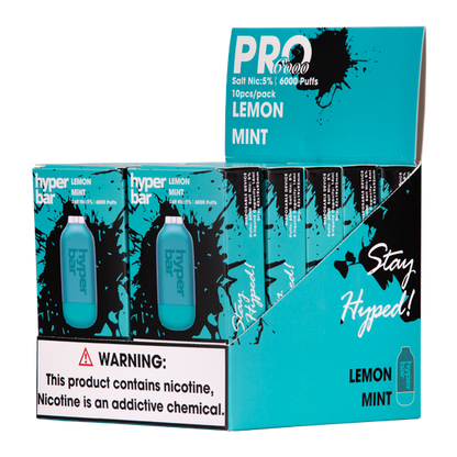 BUY 1 GET 1 FREE Lemon Mint Hyper Bar Pro 6000 | Vape Amazon India