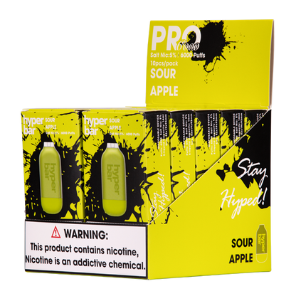 BUY 1 GET 1 FREE Sour Apple Hyper Bar Pro 6000 | Vape Amazon India