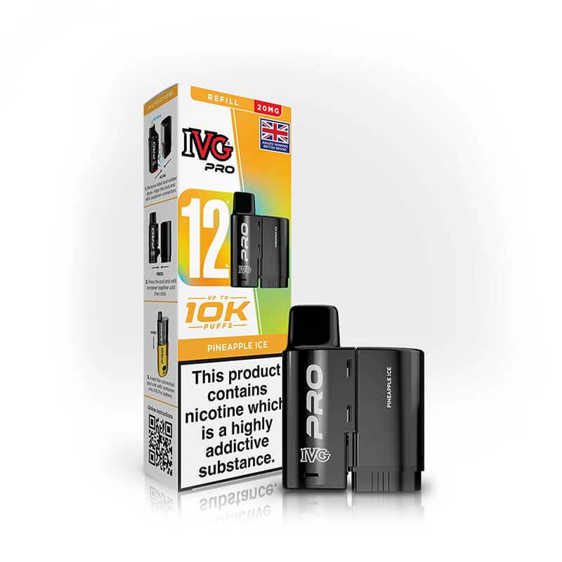 IVG Pro 12 Pineapple Ice Prefilled Vape Pod + Refill