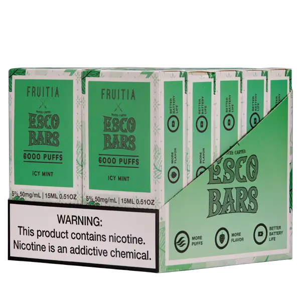 BUY 1 GET 1 FREE Icy Mint Esco Bar 6000 | Vape Mumbai India Esco Bar