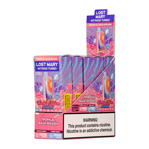 BUY 1 GET 1 FREE Tropical Baja Splash Lost Mary MT15000 Turbo (Sunday) | Vape Amazon India