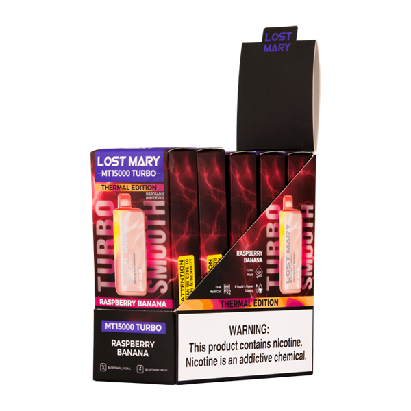 BUY 1 GET 1 FREE Rasberry Banana Lost Mary MT15000 Turbo | Vape Amazon India
