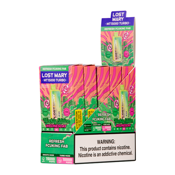 BUY 1 GET 1 FREE Refresh Fcuking Fab Lost Mary MT15000 Turbo (Wednesday) | Vape Amazon India