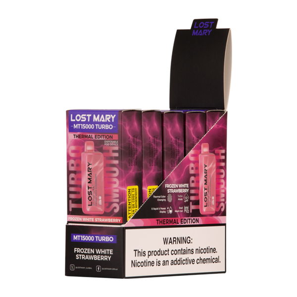 BUY 1 GET 1 FREE Frozen White Strawberry Lost Mary MT15000 Turbo | Vape Amazon India