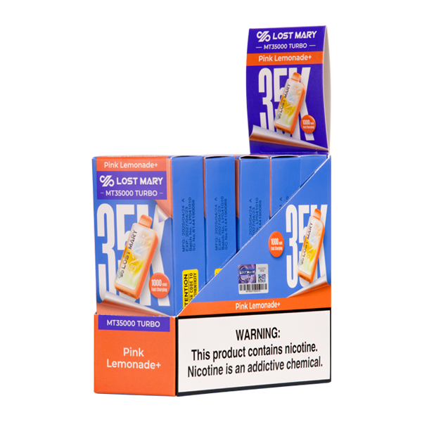 BUY 1 GET 1 FREE Pink Lemonade Lost Mary MT35K Turbo | Vape Amazon India