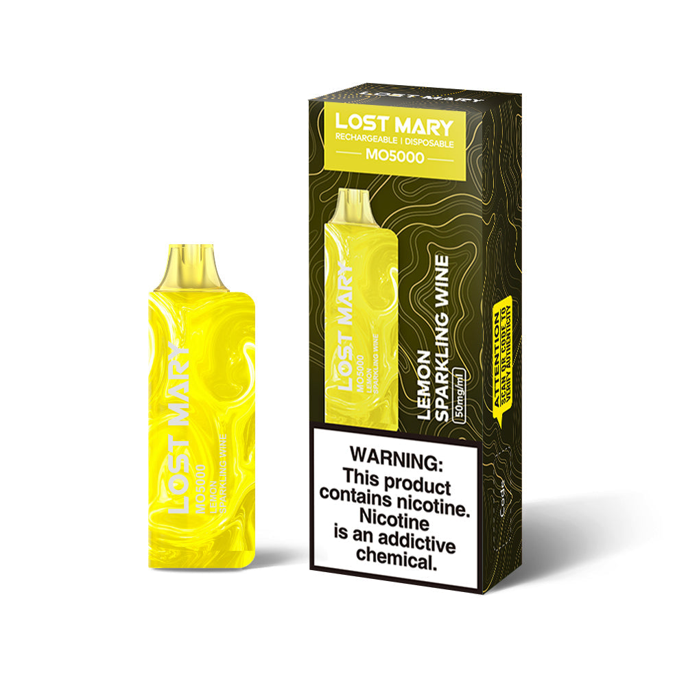 BUY 1 GET 1 FREE Lemon Sparkling Wine Lost Mary MO5000 | Vape Amazon India