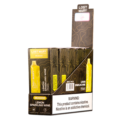 BUY 1 GET 1 FREE Lemon Sparkling Wine Lost Mary MO5000 | Vape Amazon India