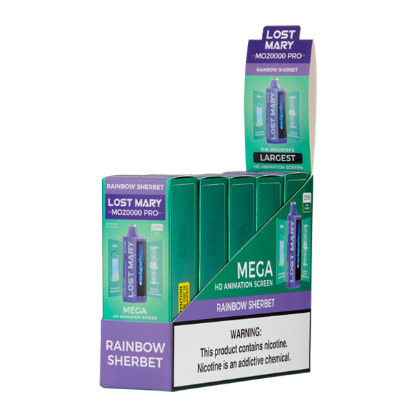 BUY 1 GET 1 FREE Rainbow Sherbet  Lost Mary MO20000 PRO | Vape Amazon India