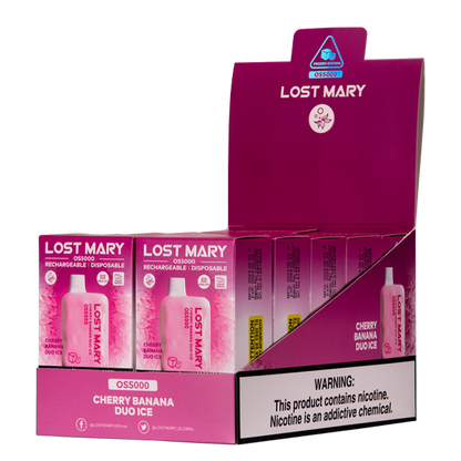 BUY 1 GET 1 FREE Cherry Banana Duo Ice Lost Mary OS5000 | Vape Amazon India