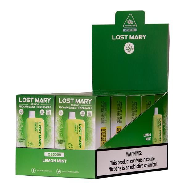 BUY 1 GET 1 FREE Lemon Mint Lost Mary OS5000 | Vape Amazon India