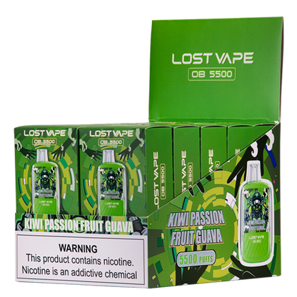 BUY 1 GET 1 FREE Kiwi Passion Fruit Guava Lost Vape OB5500 | Vape Amazon India