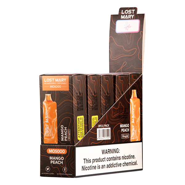 BUY 1 GET 1 FREE Mango Peach Lost Mary MO5000 | Vape Amazon India