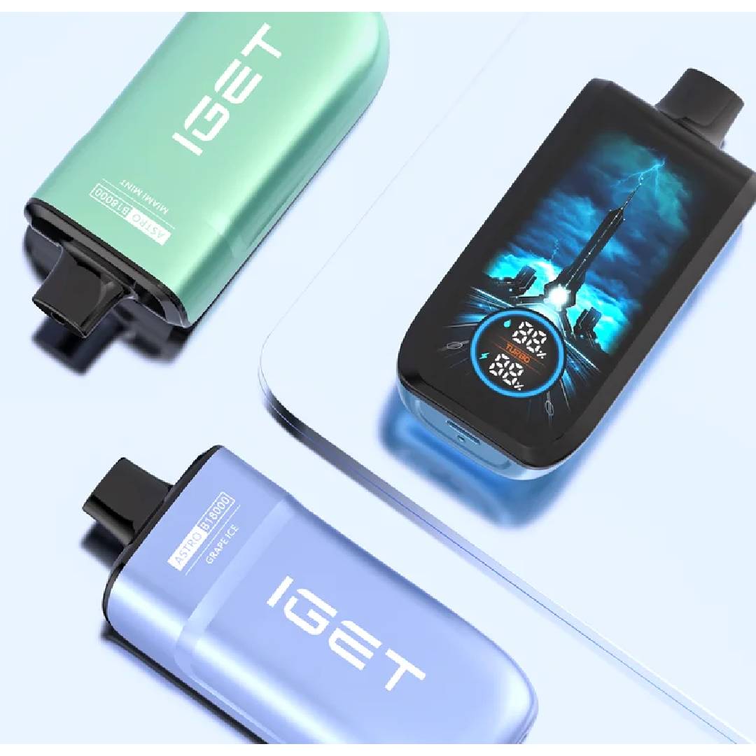 iGet Astro B18000 Puffs with Full Screen Digital Display