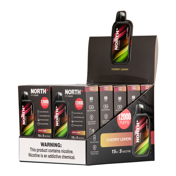 BUY 1 GET 1 FREE Cherry Lemon North FT12000 | Vape Amazon India