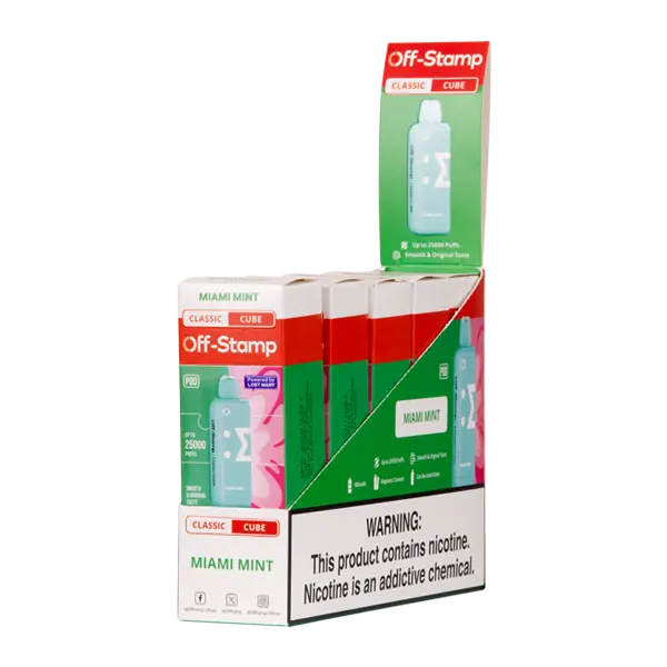 BUY 1 GET 1 FREE Miami Mint Off Stamp Classic Cube Pod | Vape Mumbai India Off Stamp