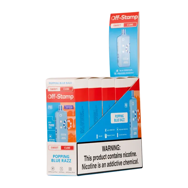 BUY 1 GET 1 FREE Popping Blue Razz Off Stamp Sweet Cube | Vape Mumbai India Off Stamp