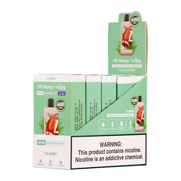 TX-Mint Off Stamp X Pod King SW16000 Disposable
