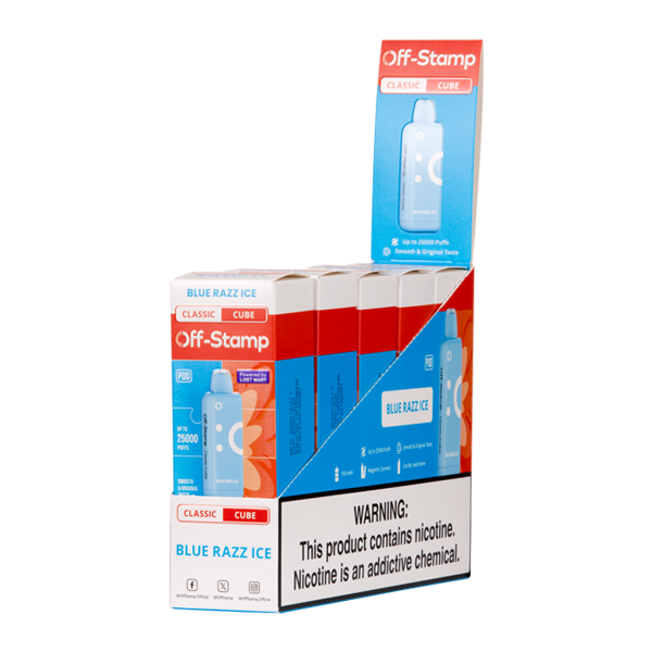 BUY 1 GET 1 FREE Blue Razz Ice Off Stamp Classic Cube Pod | Vape Mumbai India