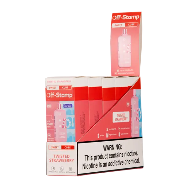 BUY 1 GET 1 FREE Twisted Strawberry Off Stamp Sweet Cube | Vape Mumbai India Off Stamp