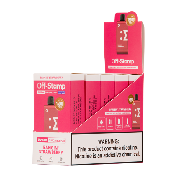 BUY 1 GET 1 FREE Bangin' Strawberry Off Stamp SW16000 Disposable | Vape Mumbai India