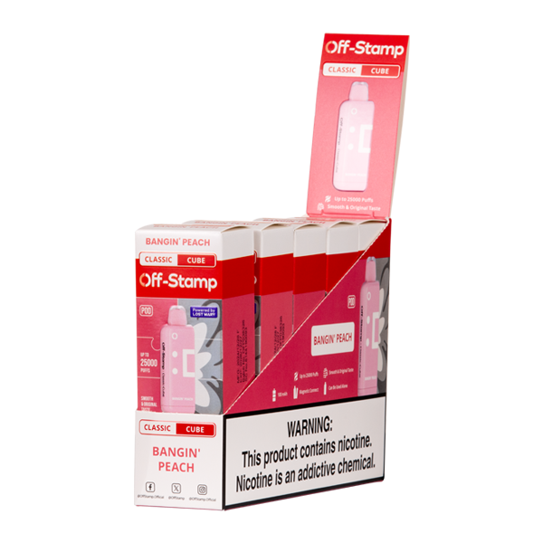 BUY 1 GET 1 FREE Bangin' Peach Off Stamp Classic Cube Pod | Vape Mumbai India