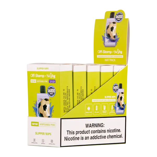 BUY 1 GET 1 FREE Slipper Nips Off Stamp X Pod King SW16000 Disposable | Vape Mumbai India Off Stamp