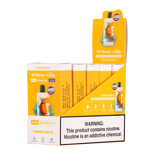 BUY 1 GET 1 FREE Fcuking Fab-V2 Off Stamp X Pod King SW16000 Disposable | Vape Mumbai India Off Stamp