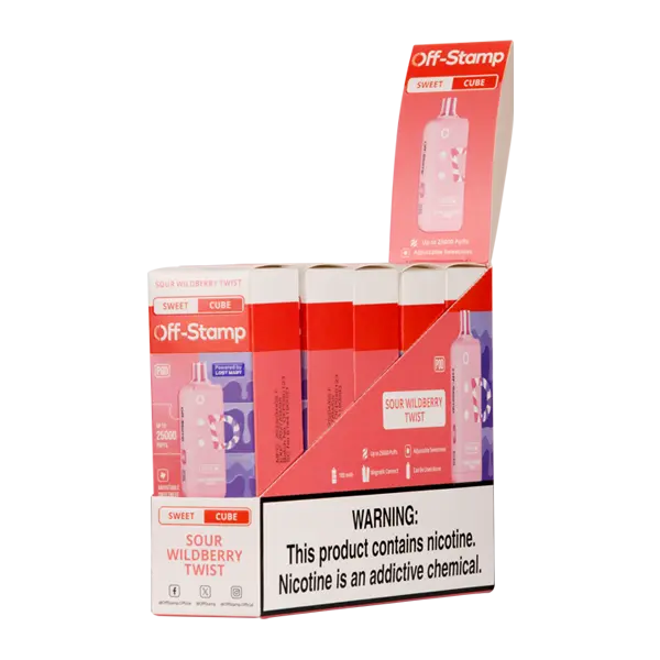 BUY 1 GET 1 FREE Sour Wildberry Twist Off Stamp Sweet Cube | Vape Mumbai India Off Stamp