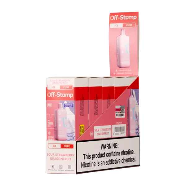 BUY 1 GET 1 FREE Sour Strawberry Dragonfruit Ice Off Stamp Ice Cube | Vape Mumbai India Off Stamp